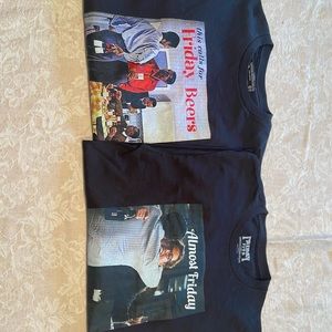 Two Friday Beers shirts.